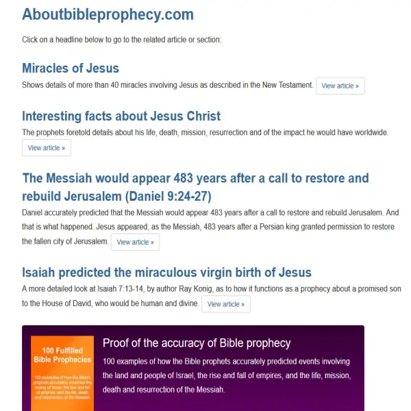 About Bible Prophecy